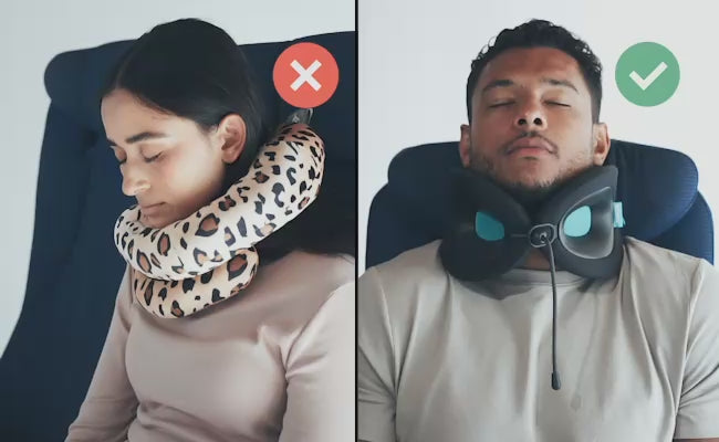 Charger la vidéo: Cabeau pillows with superior support vs other pillows with lack of support